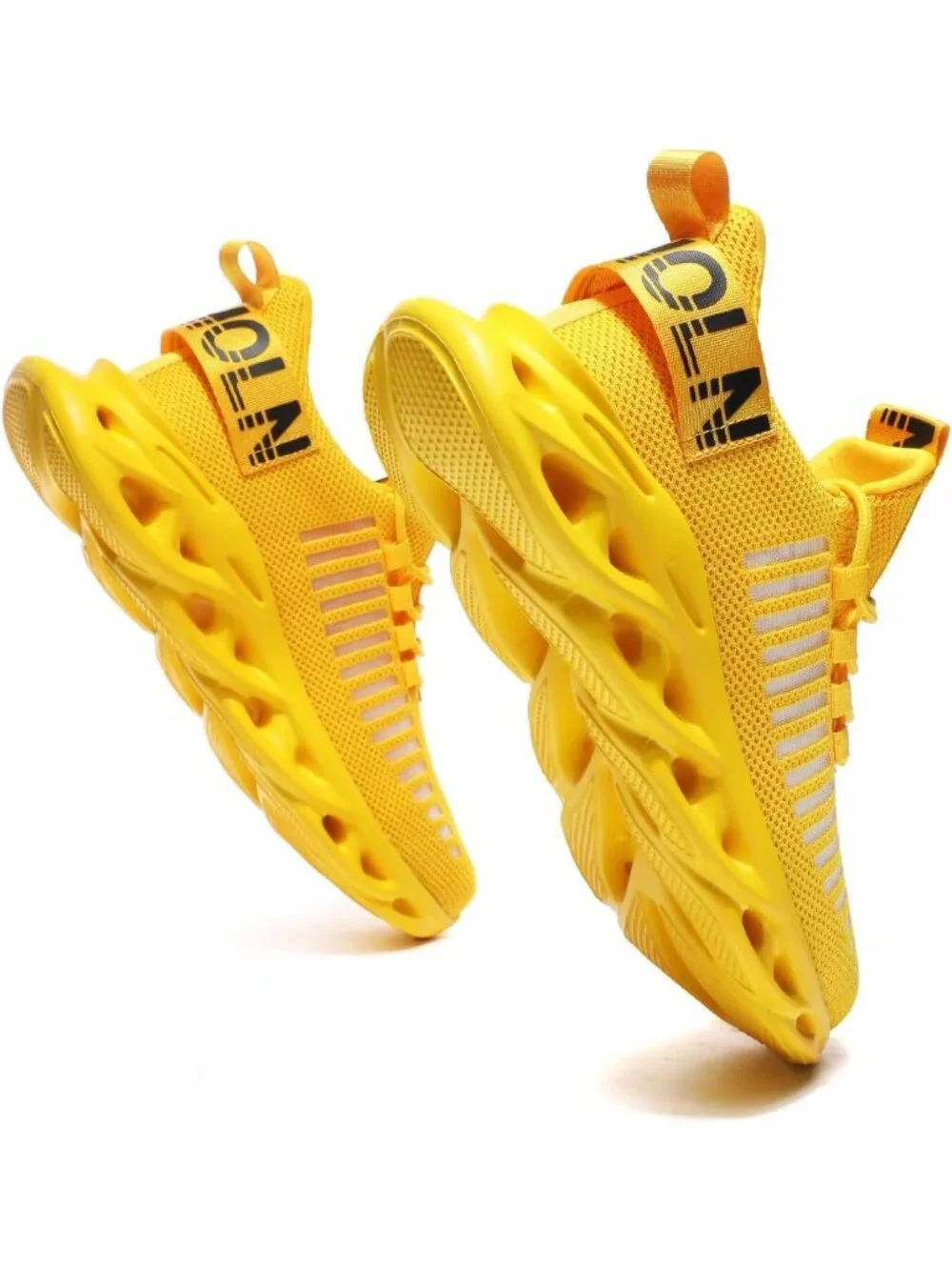 🆕Men's Yellow Slip on Breathable Walking Shoes Ultra Lightweight Casual